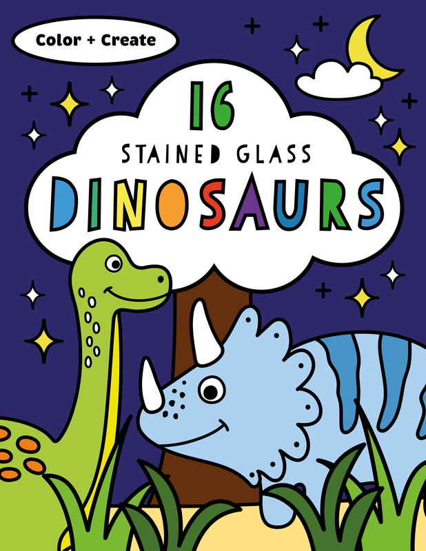 Stained Glass Dinosaurs book cover